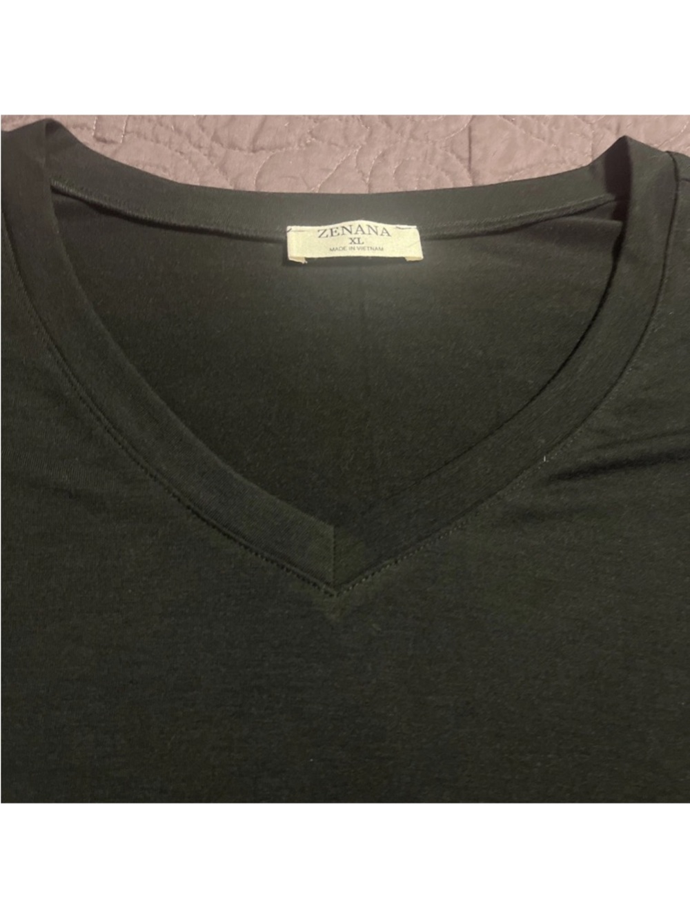 ZENANA Women's Black V-Neck Short Sleeve Tee